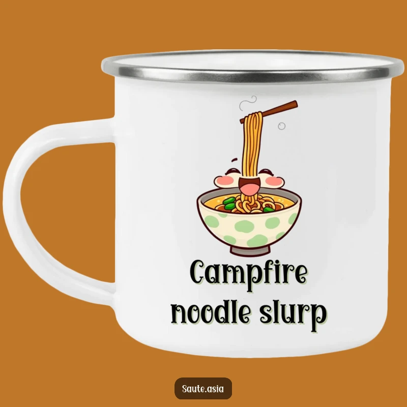 Funny Ramen Slurp Camping Mug - Delighted Outdoor Noodle Gift
