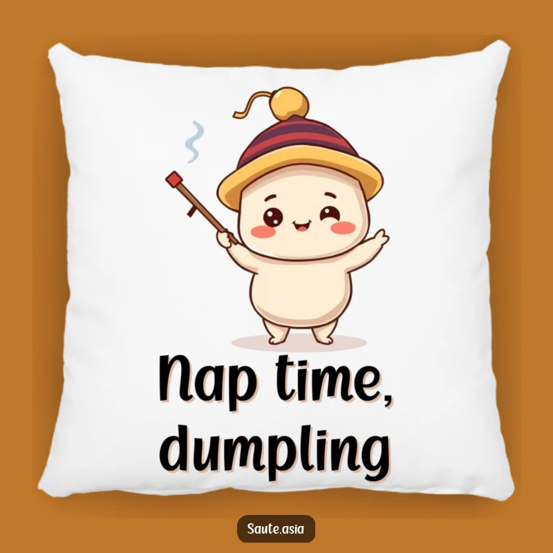 Funny Dim Sum Pillow: Juggling Dumpling Accent, Cute Foodie Comfort Gift