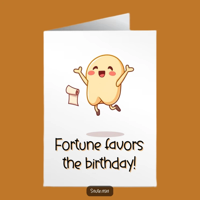 Jumping Fortune Cookie Free Printable Birthday Card - Joyful Downloadable Gift