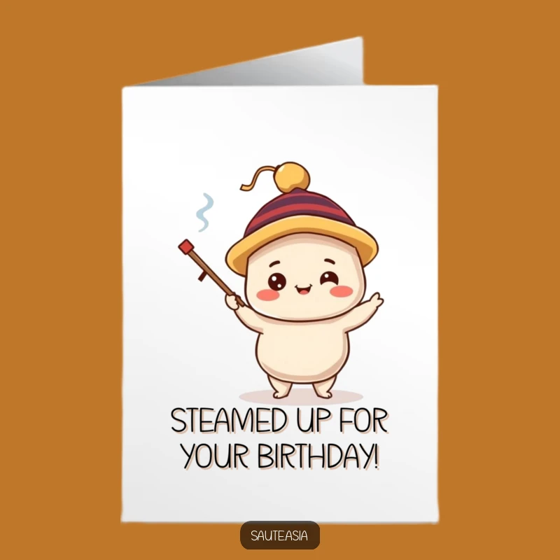 Free Printable Dumpling Birthday Card: Juggling Fun for a Delightful Celebration