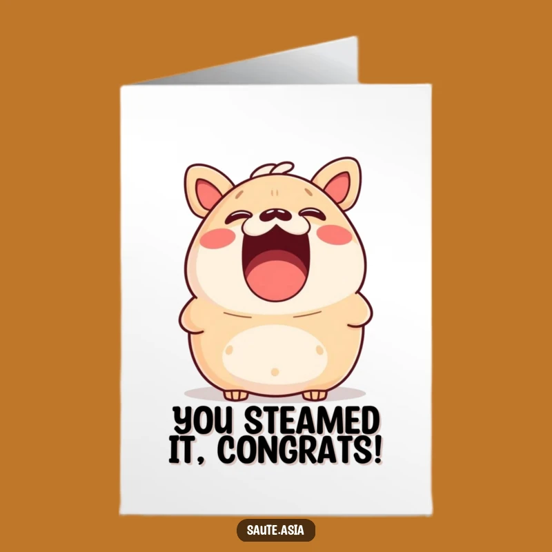 Shocked Bao Bun Free Printable Congrats Card - Hilarious Downloadable Surprise
