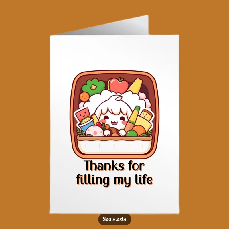 Smiling Free Printable Bento Box Thank You Card - Foodie Appreciation