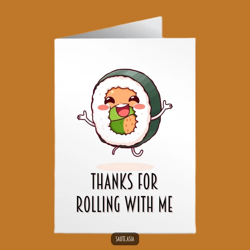 Free Printable Thank You Card: Sushi Roll's Thank You Boogie!