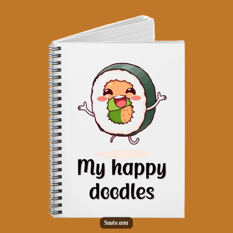 Funny Sushi Dance Notebook - Jovial Foodie Journal Gift