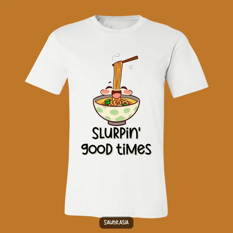 Funny Ramen Slurp T-Shirt - Delighted Noodle Lover Tee Gift