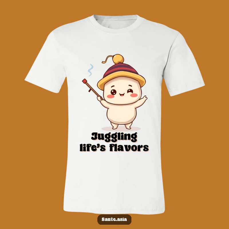 Funny Dim Sum T-Shirt: Juggling Dumpling, Cute Foodie Apparel Gift