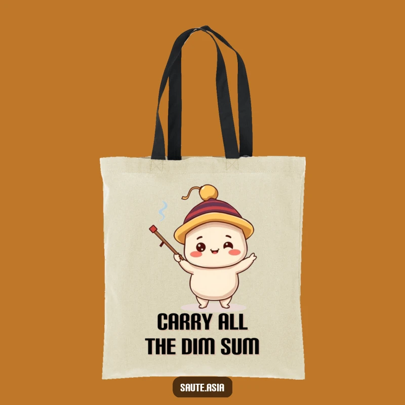 Funny Dim Sum Tote Bag: Juggling Dumpling, Whimsical Foodie Carry-All Gift